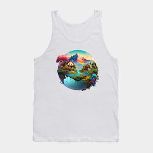 Wonderful Sparkling Earth Seen From Space Tank Top